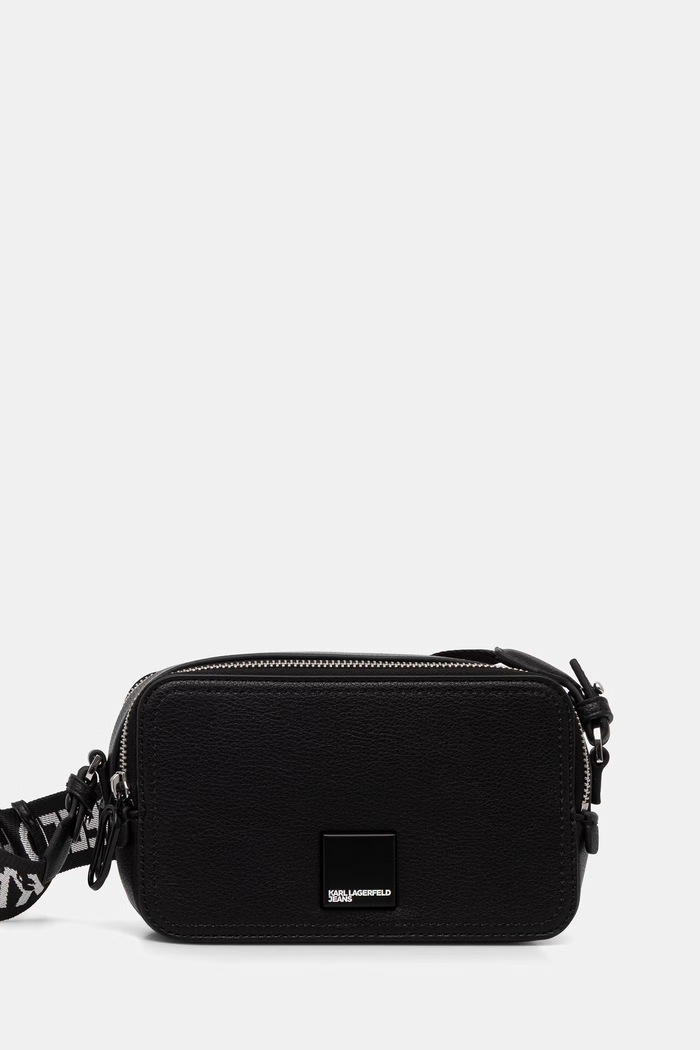 Karl Lagerfeld Jeans geantă crossbody pentru femei cu imitație de piele negru B3W30169