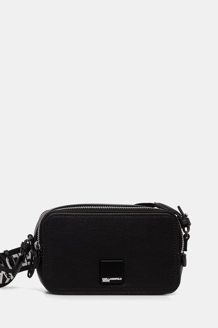 Karl Lagerfeld Jeans geantă crossbody pentru femei cu imitație de piele negru B3W30169