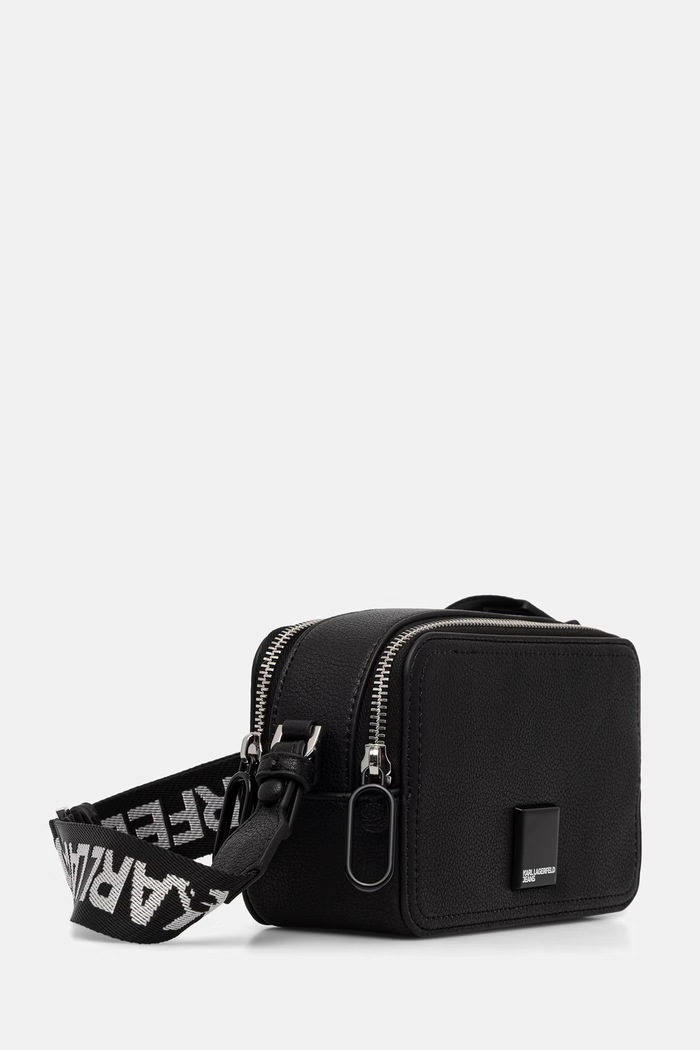 Karl Lagerfeld Jeans geantă crossbody pentru femei cu imitație de piele B3W30169 negru AW26