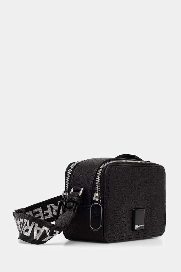 Karl Lagerfeld Jeans geantă crossbody pentru femei cu imitație de piele B3W30169 negru AW26