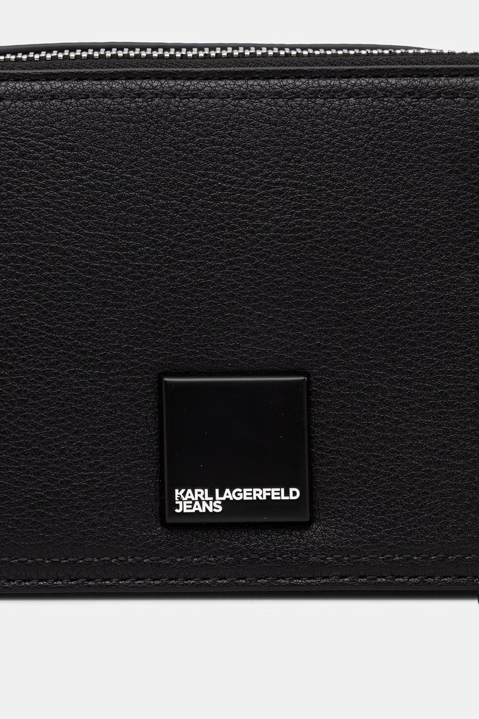 Karl Lagerfeld Jeans geantă crossbody pentru femei cu imitație de piele negru B3W30169