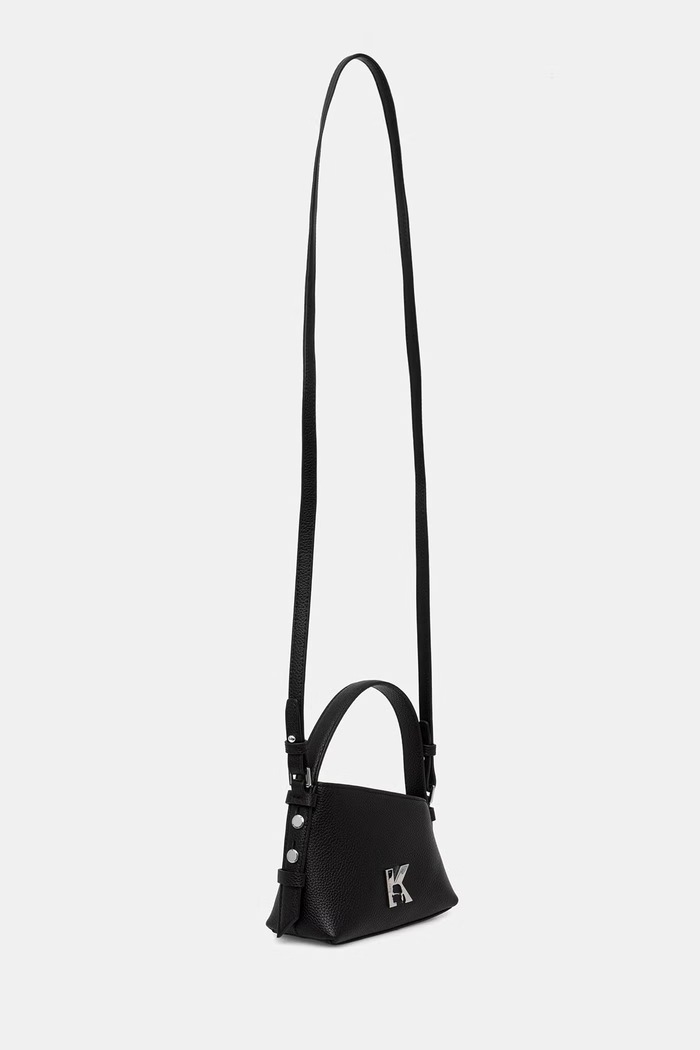 Karl Lagerfeld Jeans geantă crossbody pentru femei din piele B3W30291 negru AW26