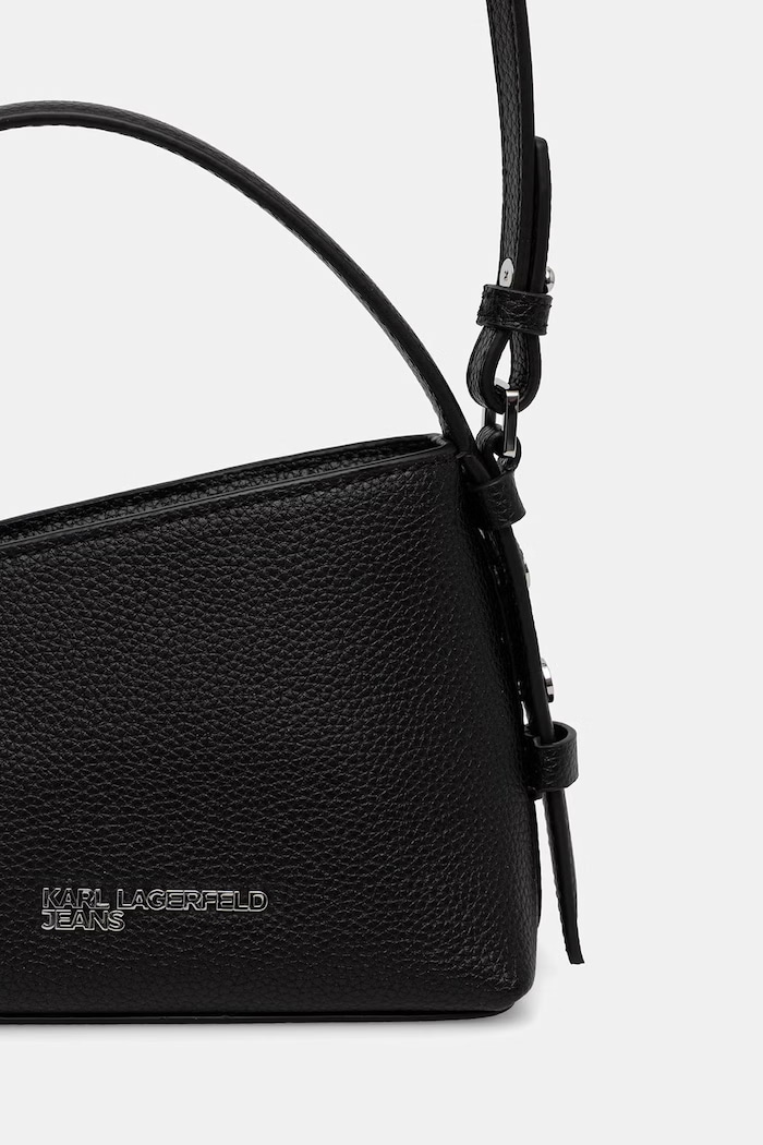 Accesorii Karl Lagerfeld Jeans geantă crossbody pentru femei din piele B3W30291 negru