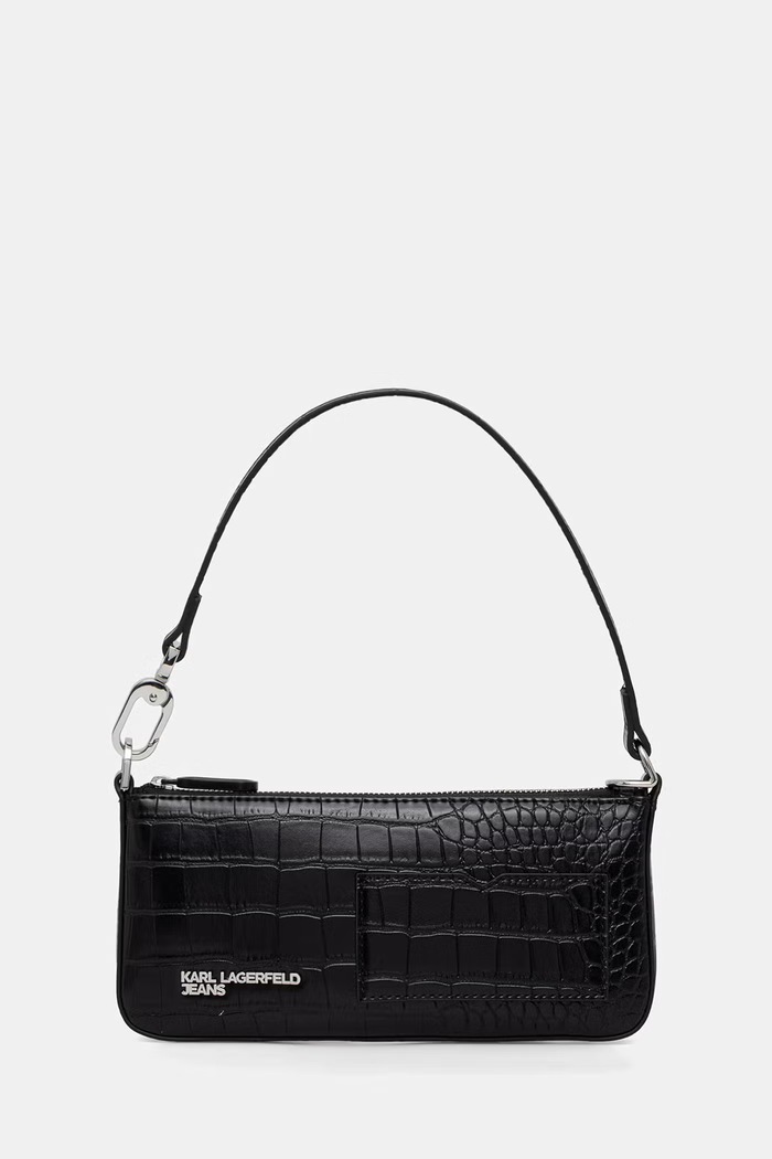Karl Lagerfeld Jeans geantă pentru femei cu imitație de piele negru B3W30290