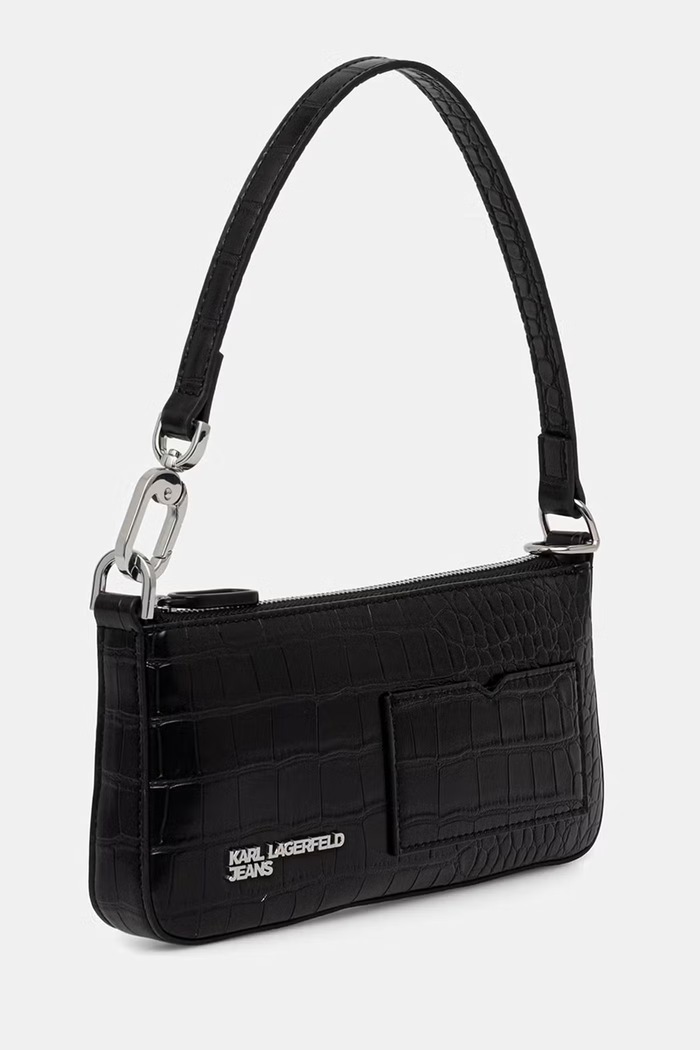 Karl Lagerfeld Jeans geantă pentru femei cu imitație de piele B3W30290 negru AW26