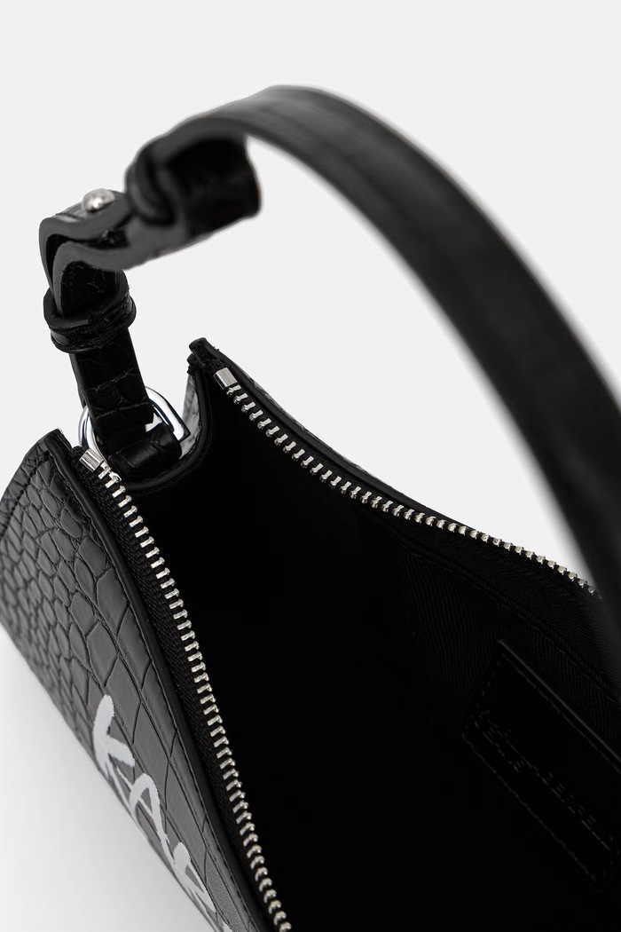 Karl Lagerfeld Jeans hobo bag pentru femei cu imitație de piele B3W30288 negru