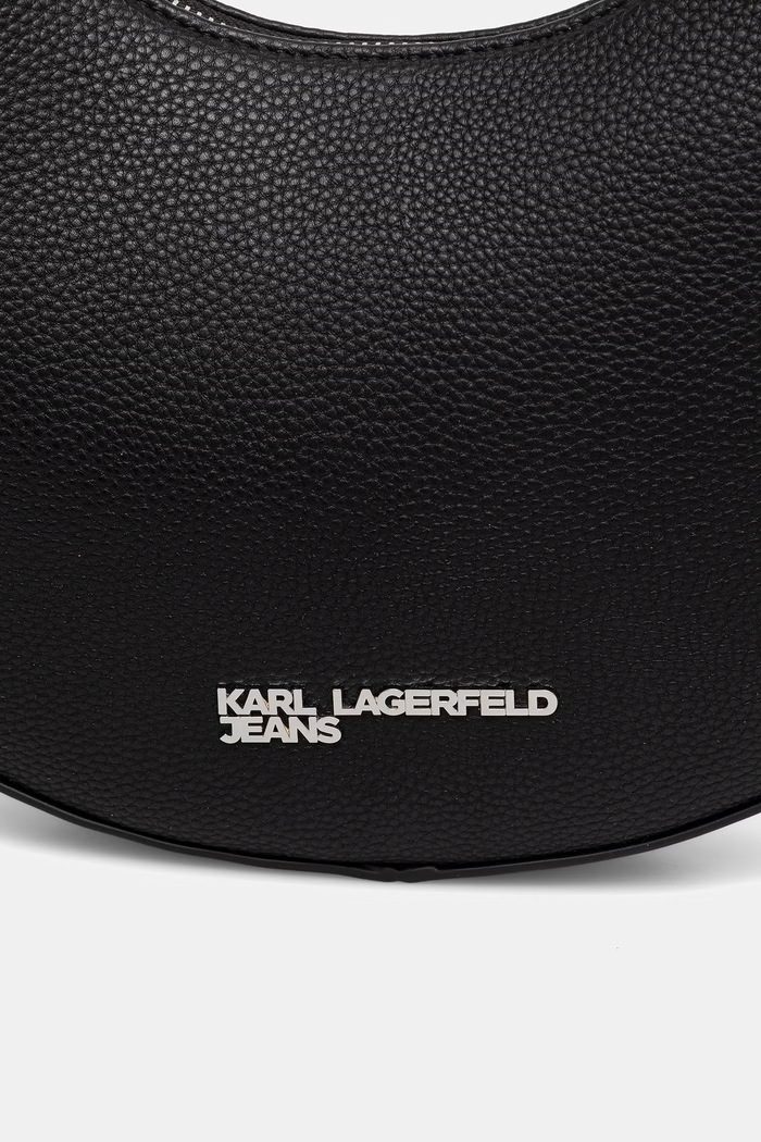 Karl Lagerfeld Jeans torebka hobo damska z imitacji skóry czarny B3W30193