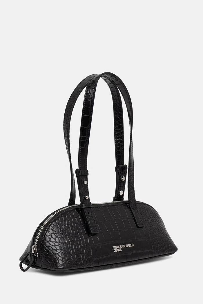 Karl Lagerfeld Jeans geantă baguette pentru femei cu imitație de piele B3W30181 negru AW26