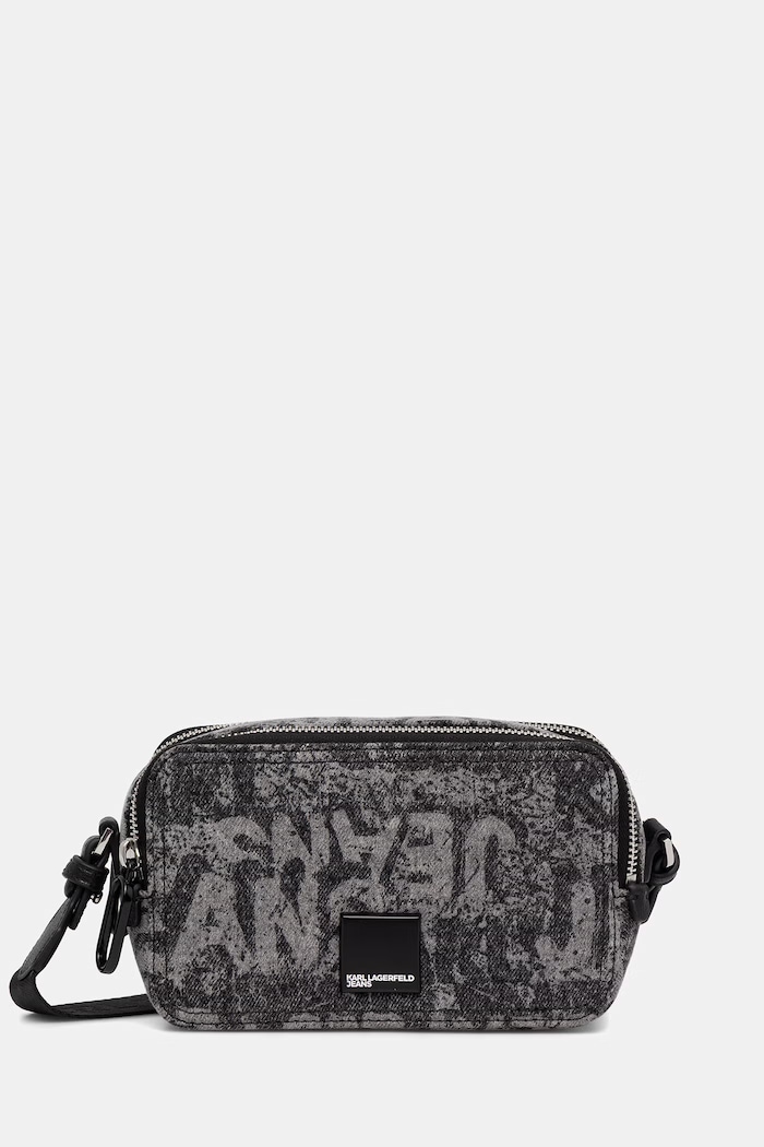 Karl Lagerfeld Jeans torebka crossbody damska jeansowa czarny B3W30177