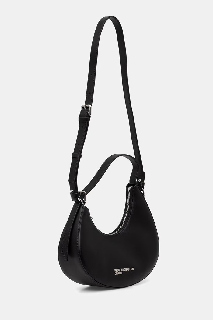 Karl Lagerfeld Jeans hobo bag pentru femei din piele B3W30152 negru AW26