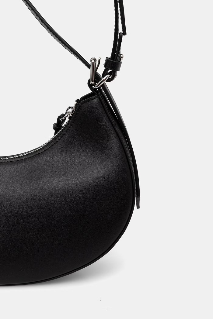 Accesorii Karl Lagerfeld Jeans hobo bag pentru femei din piele B3W30152 negru