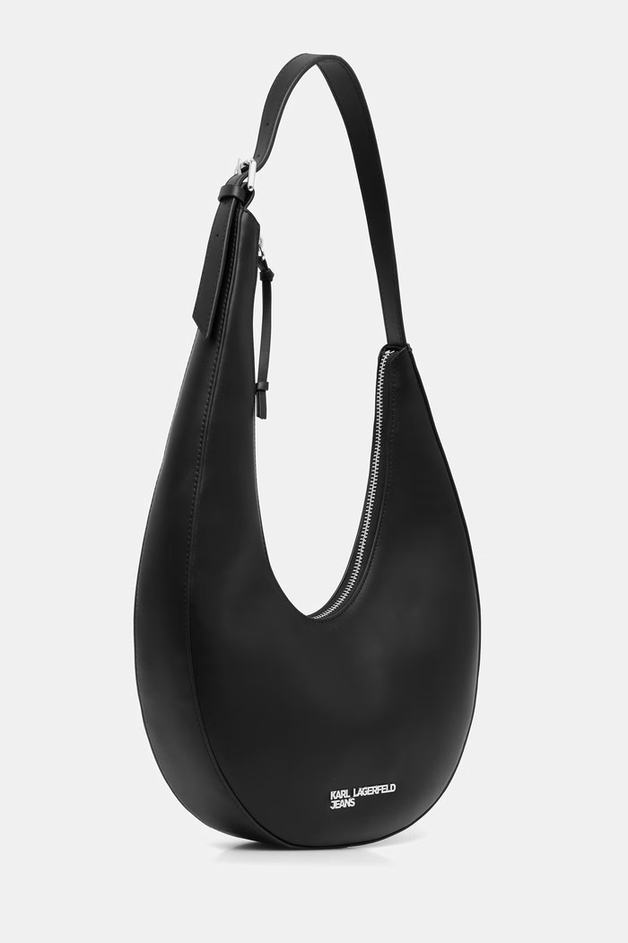Karl Lagerfeld Jeans torebka hobo damska skórzana B3W30151 czarny AW26
