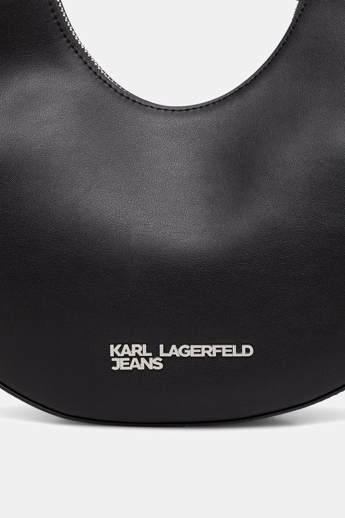 Karl Lagerfeld Jeans torebka hobo damska skórzana czarny B3W30151