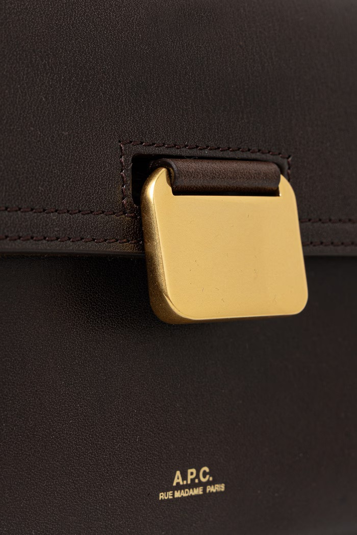 Torebka crossbody damska skórzana sac simone small A.P.C. brązowy PXBVG.F67054