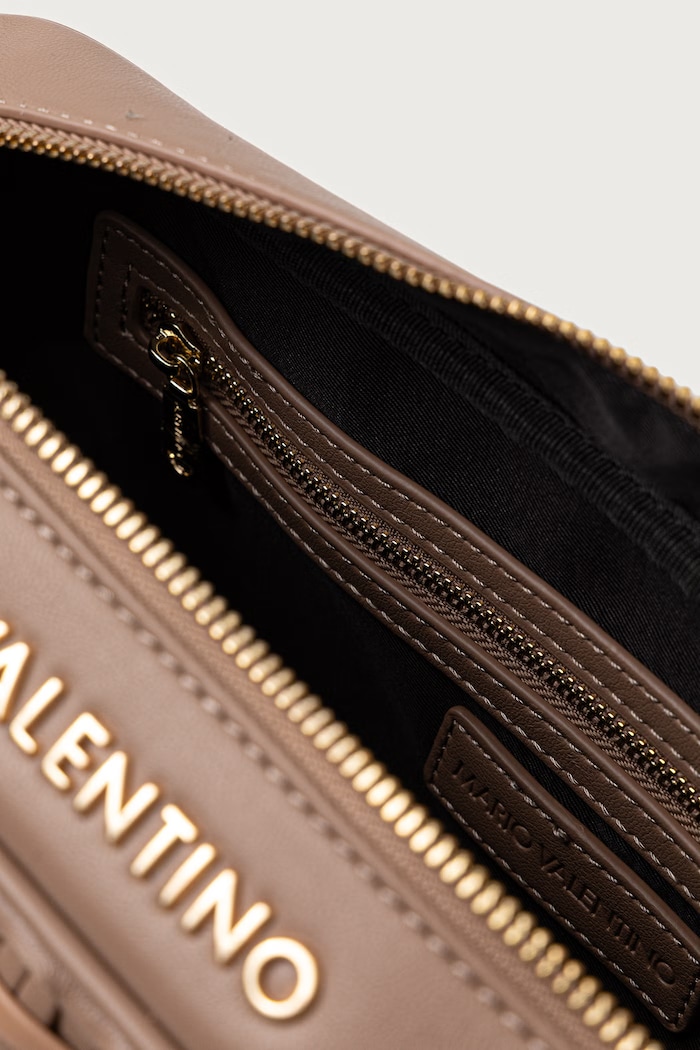 Torebka crossbody damska z imitacji skóry ALE Valentino Bags beżowy VBSAD323
