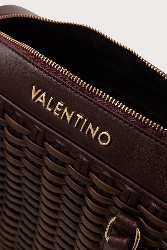 Torebka crossbody damska z imitacji skóry ALE Valentino Bags bordowy VBSAD323