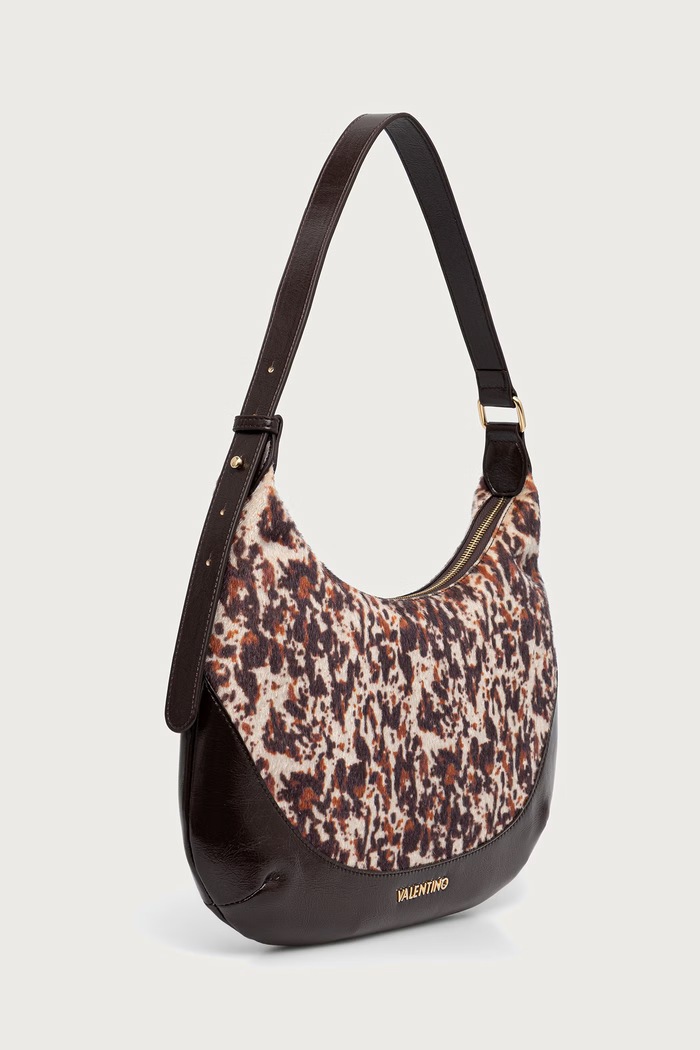 Valentino Bags Torebka hobo damska LINE VBSAEK14 brązowy AW26