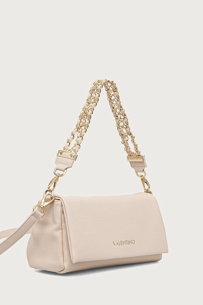 Valentino Bags Torebka crossbody damska z imitacji skóry LENA VBSACG09 beżowy AW26