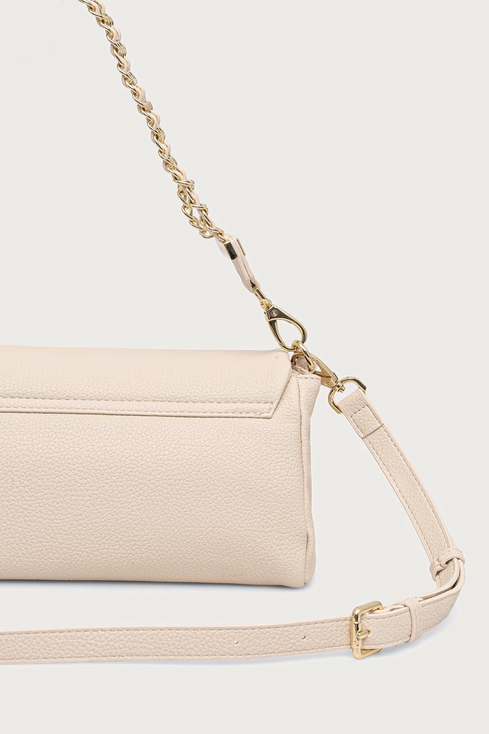 Akcesoria Valentino Bags Torebka crossbody damska z imitacji skóry LENA VBSACG09 beżowy