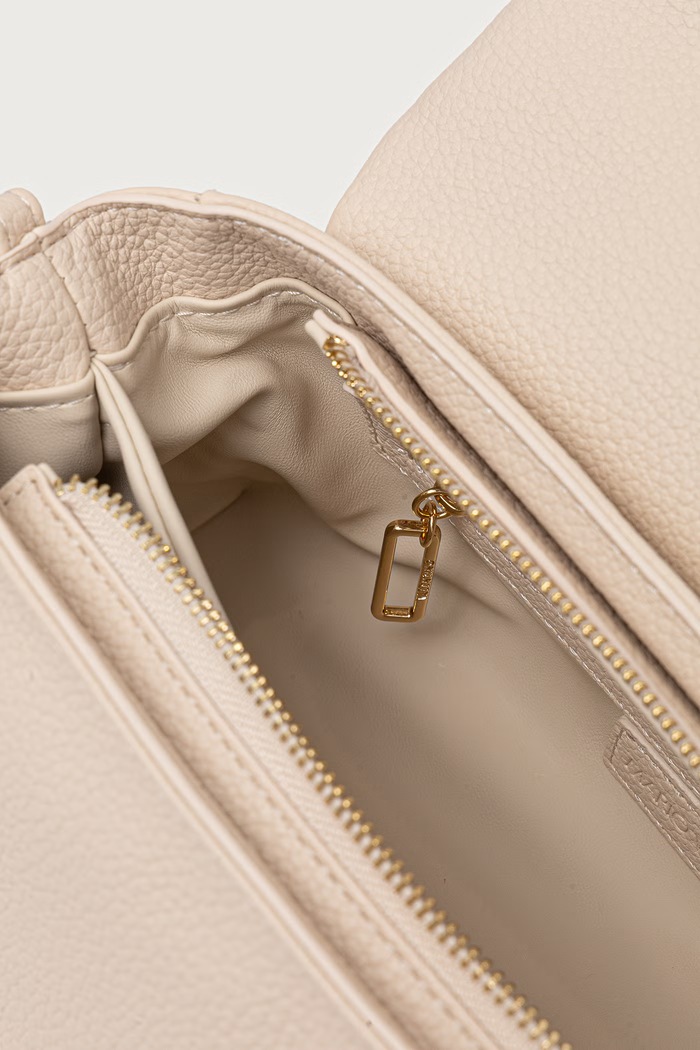 Torebka crossbody damska z imitacji skóry LENA Valentino Bags beżowy VBSACG09