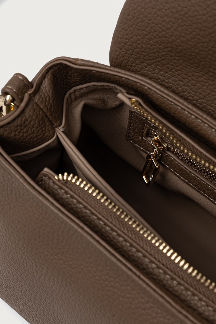 Torebka crossbody damska z imitacji skóry LENA Valentino Bags brązowy VBSACG09