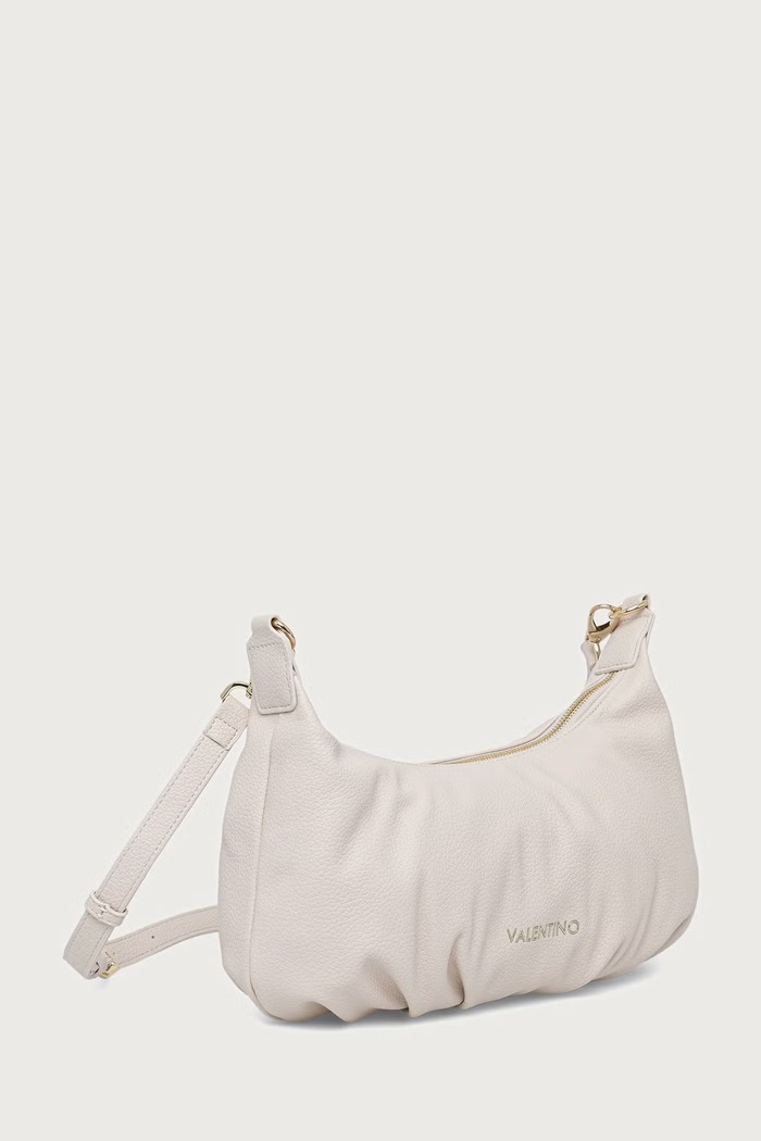 Valentino Bags Torebka hobo damska z imitacji skóry LENA VBSACG08 beżowy AW26