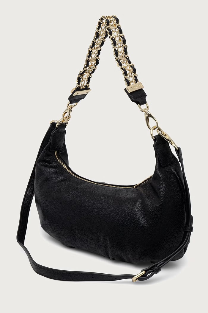 Akcesoria Valentino Bags Torebka hobo damska z imitacji skóry LENA VBSACG08 czarny