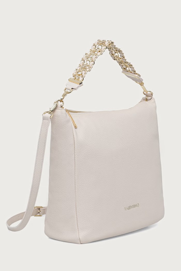 Valentino Bags Torebka crossbody damska z imitacji skóry LENA VBSACG07 beżowy AW26