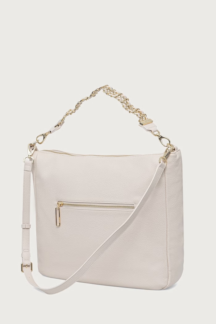 Akcesoria Valentino Bags Torebka crossbody damska z imitacji skóry LENA VBSACG07 beżowy