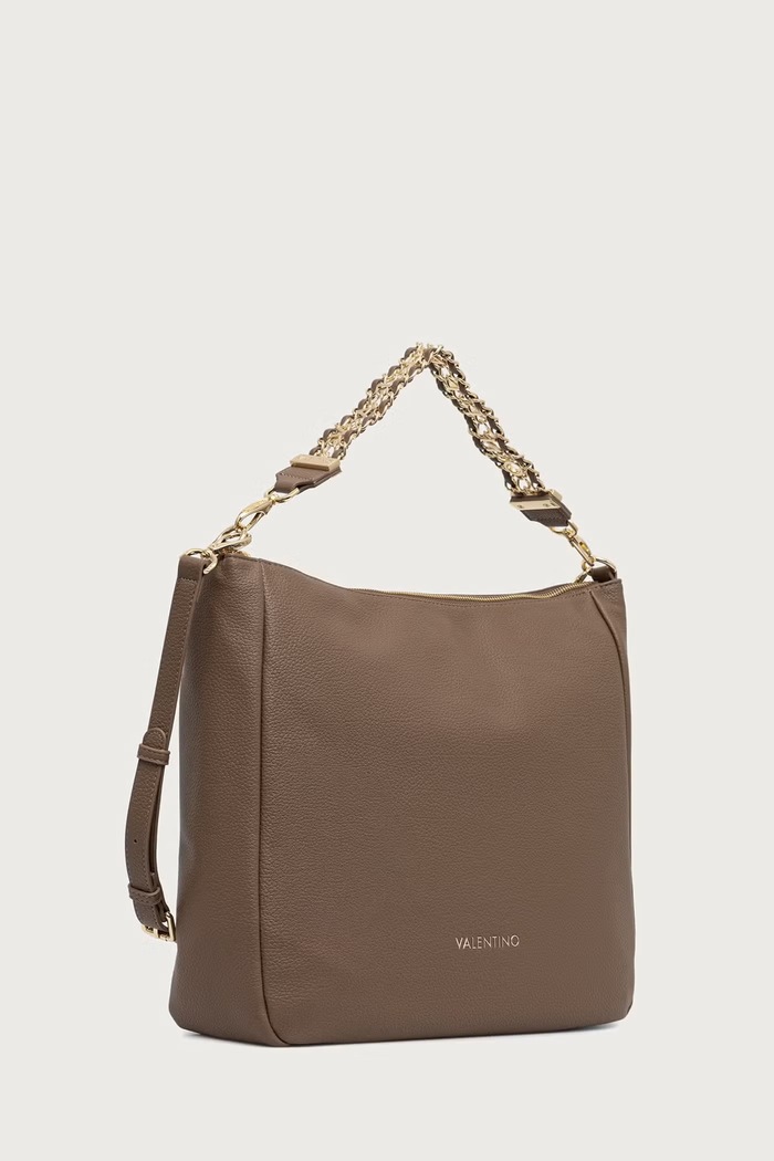 Valentino Bags Torebka crossbody damska z imitacji skóry LENA VBSACG07 brązowy AW26