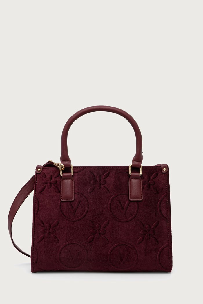 Valentino Bags Torebka crossbody damska SAMBA VELVET bordowy VBSACX04