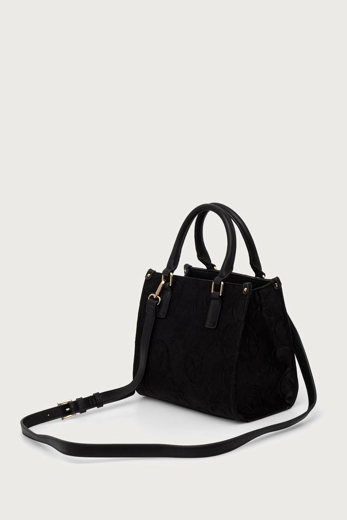 Akcesoria Valentino Bags Torebka crossbody damska SAMBA VELVET VBSACX04 czarny