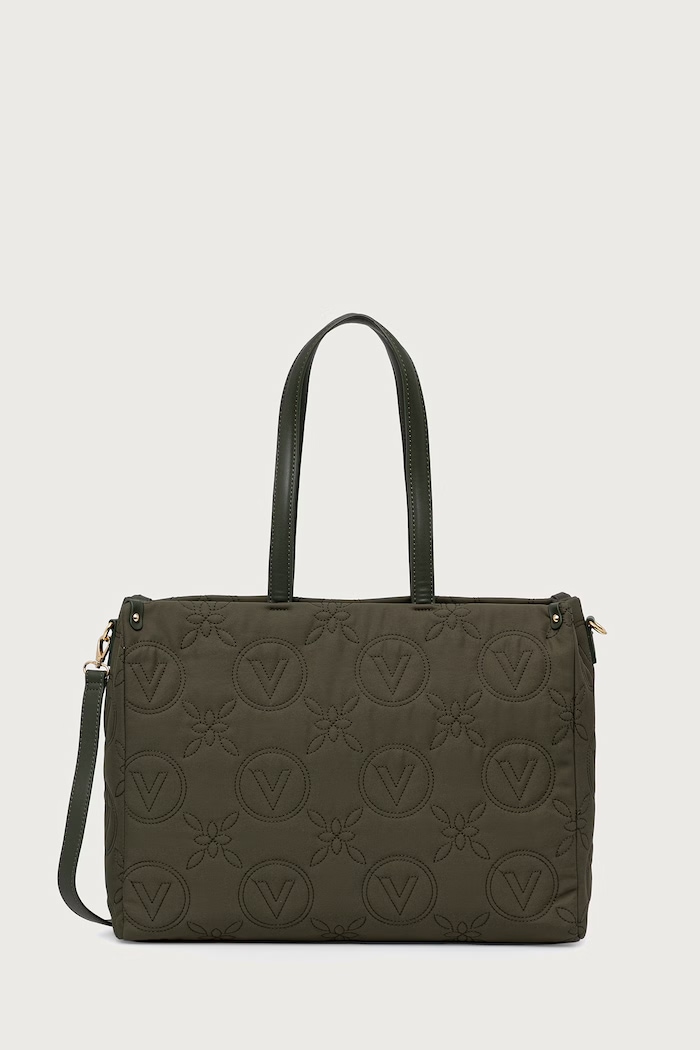 Valentino Bags Torebka shopper damska PUFFY zielony VBSAD001