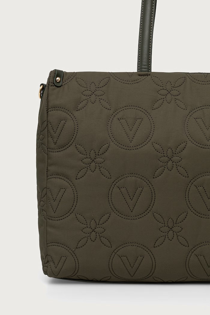 Akcesoria Valentino Bags Torebka shopper damska PUFFY VBSAD001 zielony