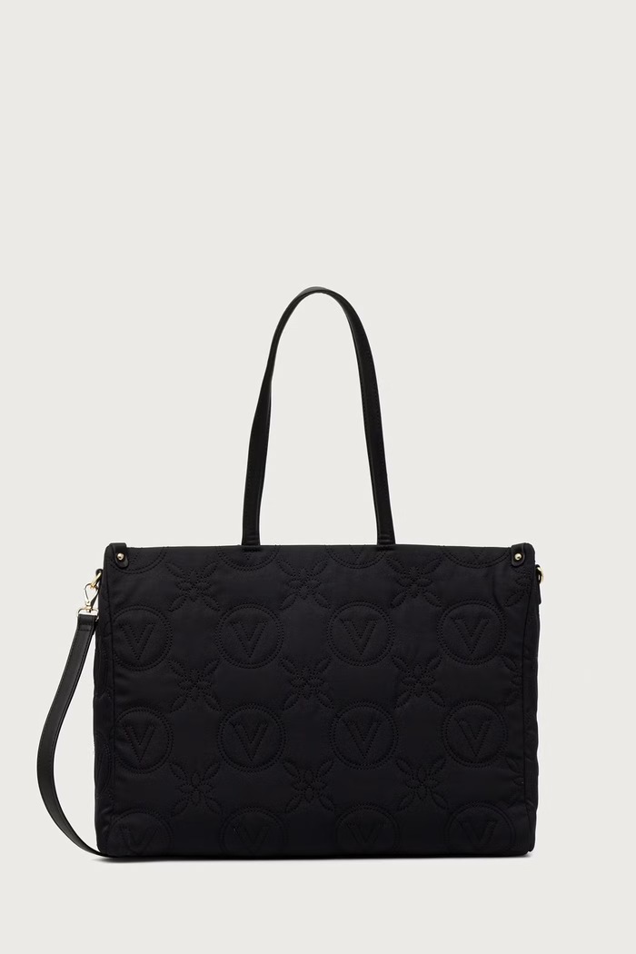 Valentino Bags Torebka shopper damska PUFFY czarny VBSAD001