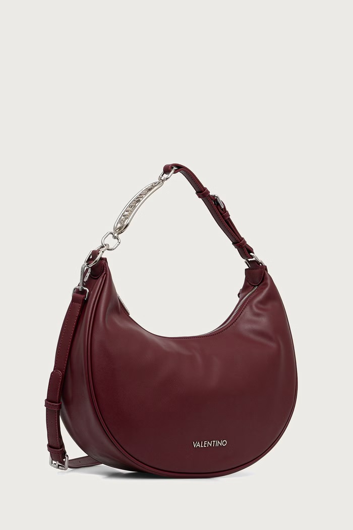 Valentino Bags Torebka crossbody damska z imitacji skóry ELINOR VBSACV07 bordowy AW26