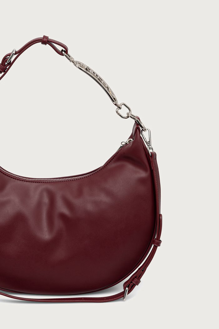 Akcesoria Valentino Bags Torebka crossbody damska z imitacji skóry ELINOR VBSACV07 bordowy