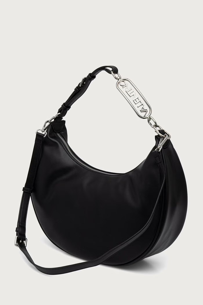 Akcesoria Valentino Bags Torebka crossbody damska z imitacji skóry ELINOR VBSACV07 czarny