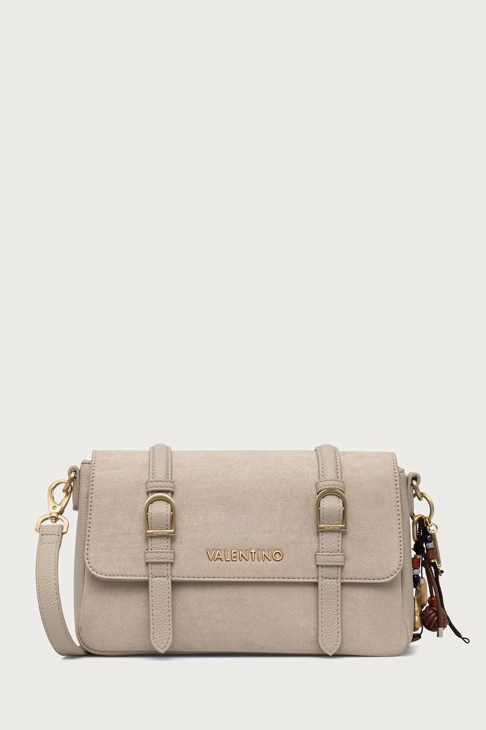 Valentino Bags Torebka crossbody damska z imitacji zamszu WINNIE WINTER beżowy VBSABH09