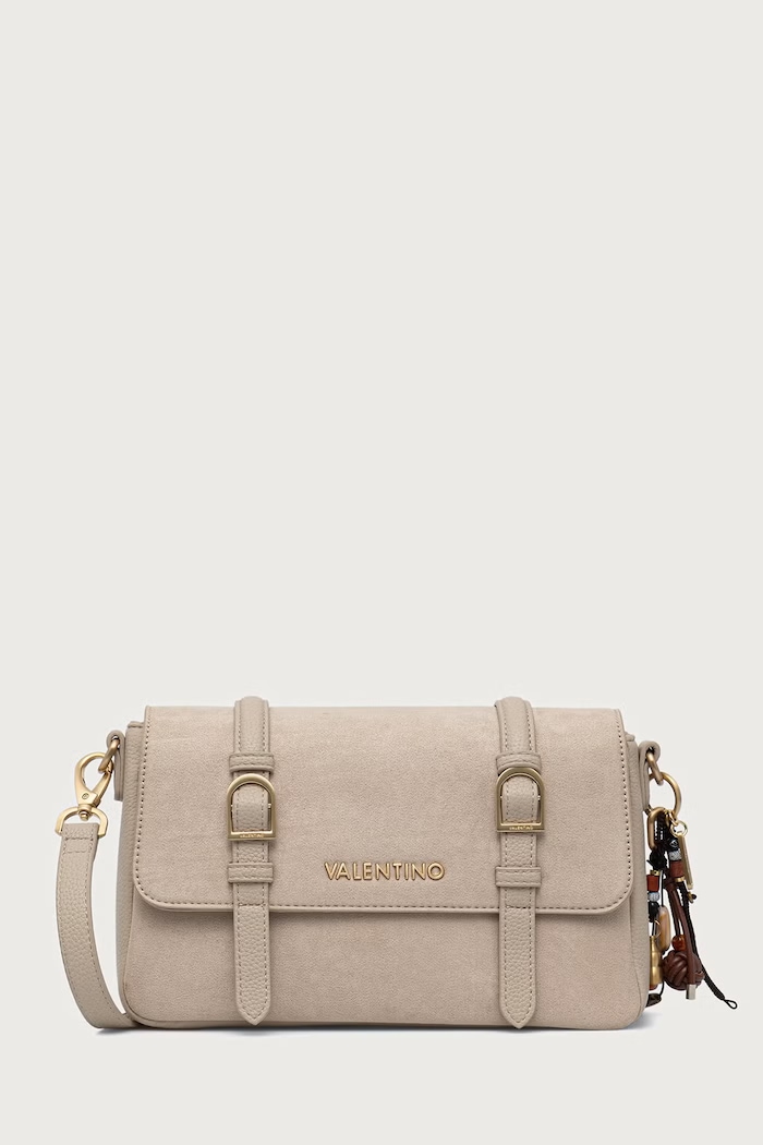 Valentino Bags Torebka crossbody damska z imitacji zamszu WINNIE WINTER beżowy VBSABH09
