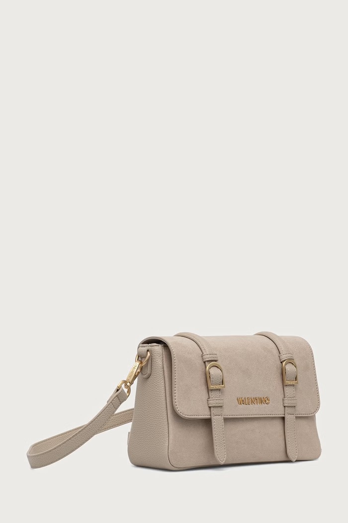 Valentino Bags Torebka crossbody damska z imitacji zamszu WINNIE WINTER VBSABH09 beżowy AW26