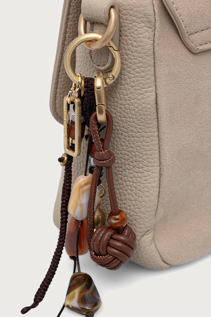 Torebka crossbody damska z imitacji zamszu WINNIE WINTER Valentino Bags beżowy VBSABH09