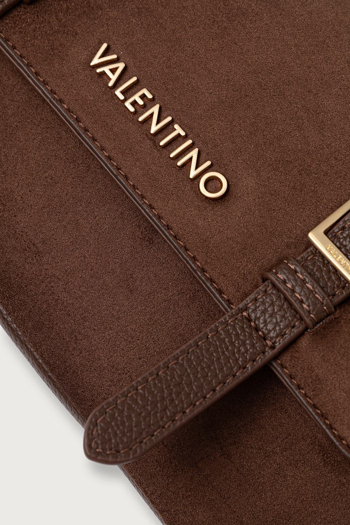 Torebka crossbody damska z imitacji zamszu WINNIE WINTER Valentino Bags VBSABH09 brązowy