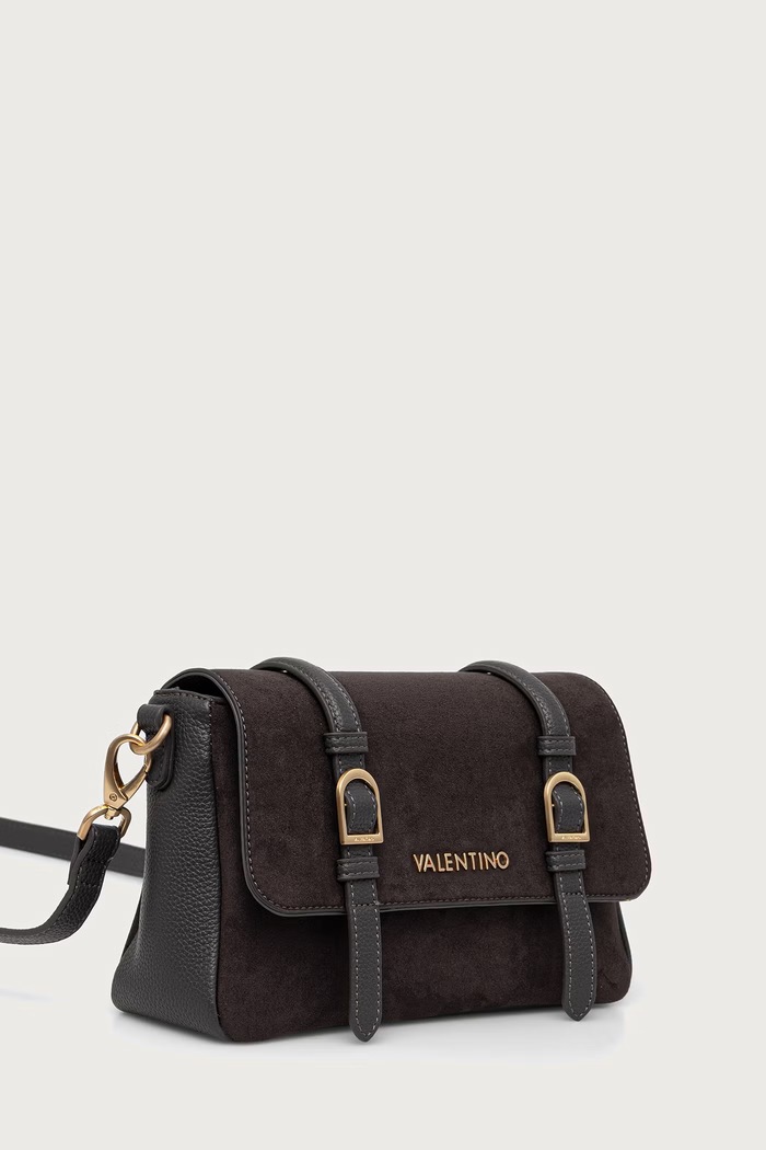 Valentino Bags Torebka crossbody damska z imitacji zamszu WINNIE WINTER VBSABH09 szary AW26