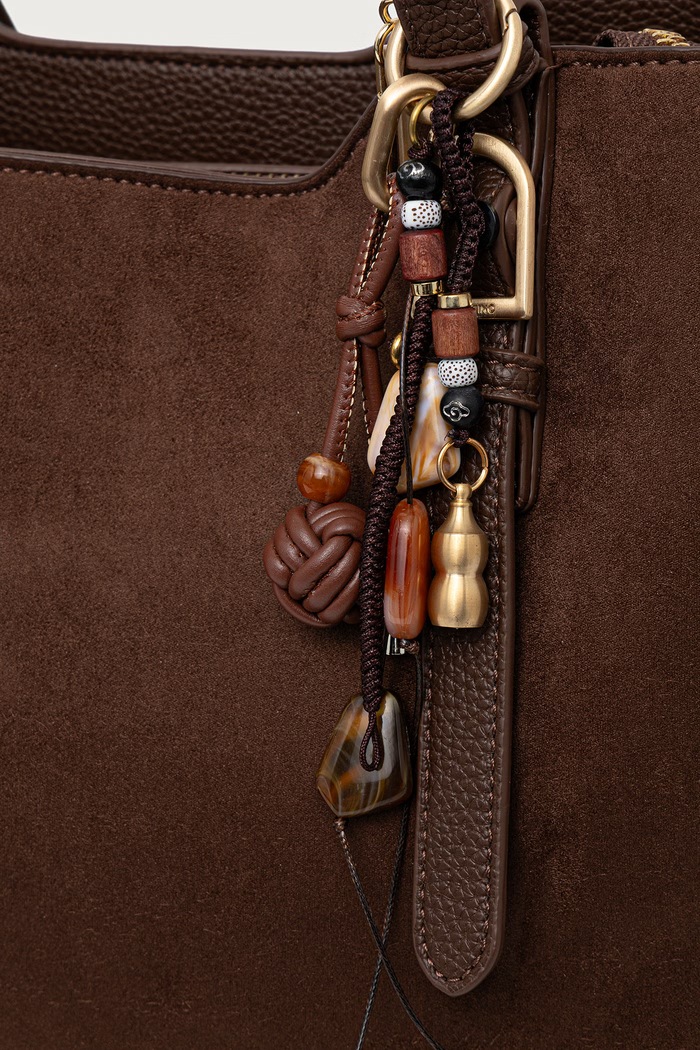Torebka crossbody damska z imitacji zamszu WINNIE WINTER Valentino Bags VBSABH01 brązowy