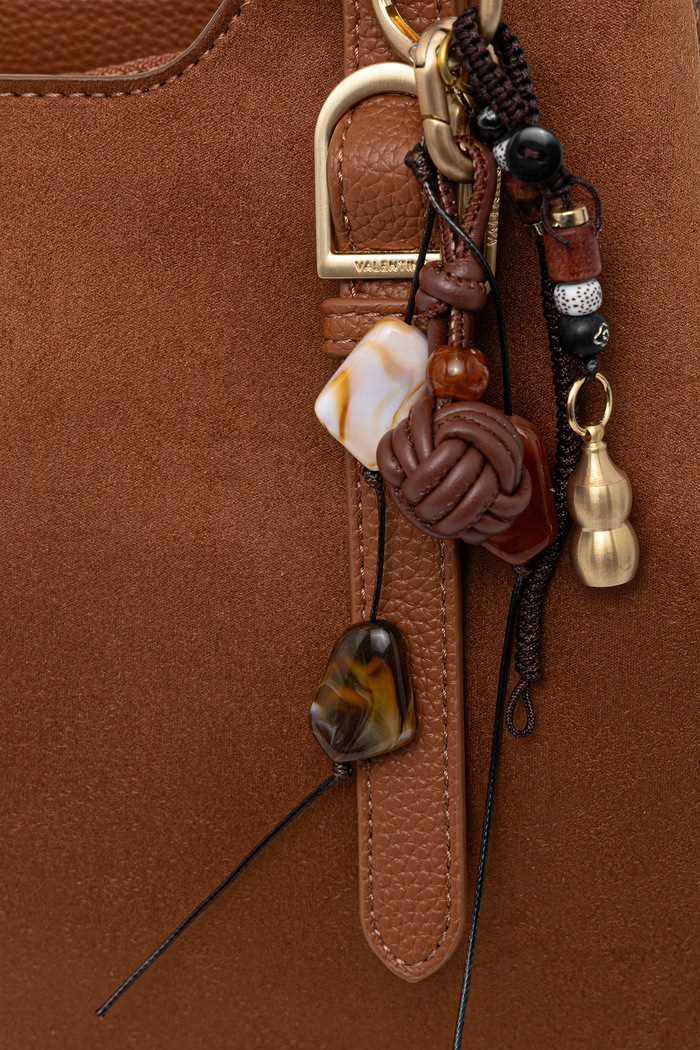 Torebka crossbody damska z imitacji zamszu WINNIE WINTER Valentino Bags VBSABH01 brązowy