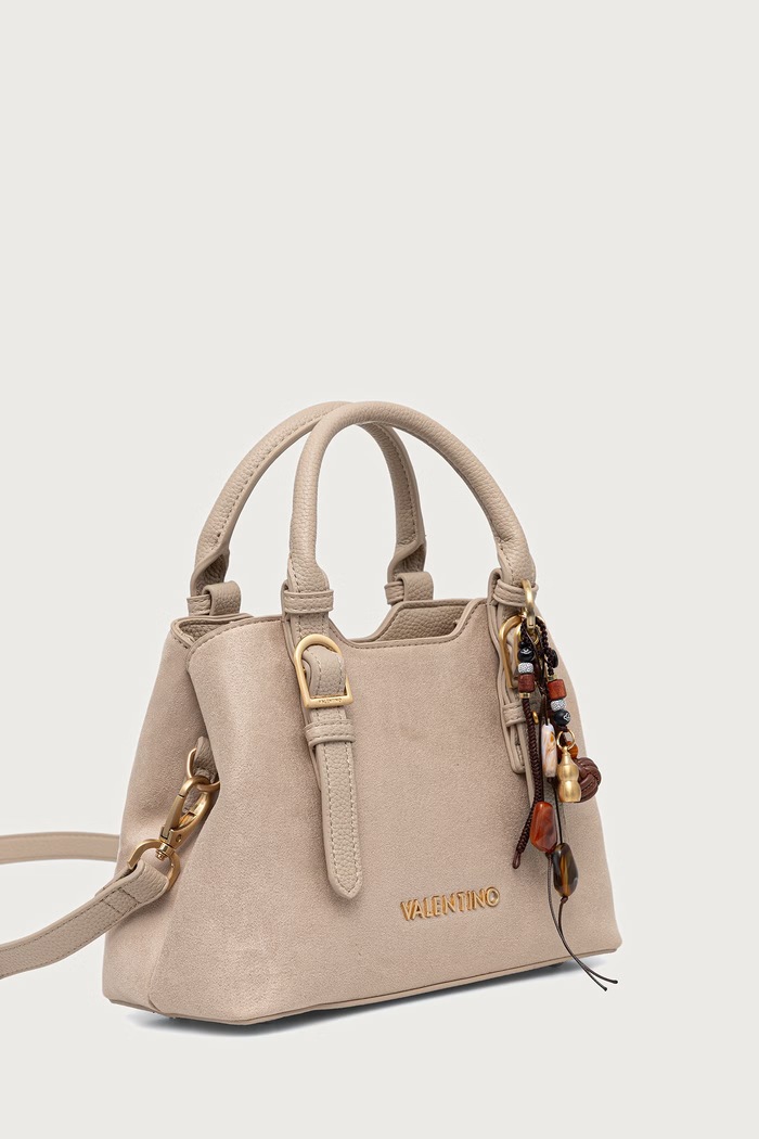 Valentino Bags Torebka crossbody damska z imitacji zamszu WINNIE WINTER VBSABH04 beżowy AW26