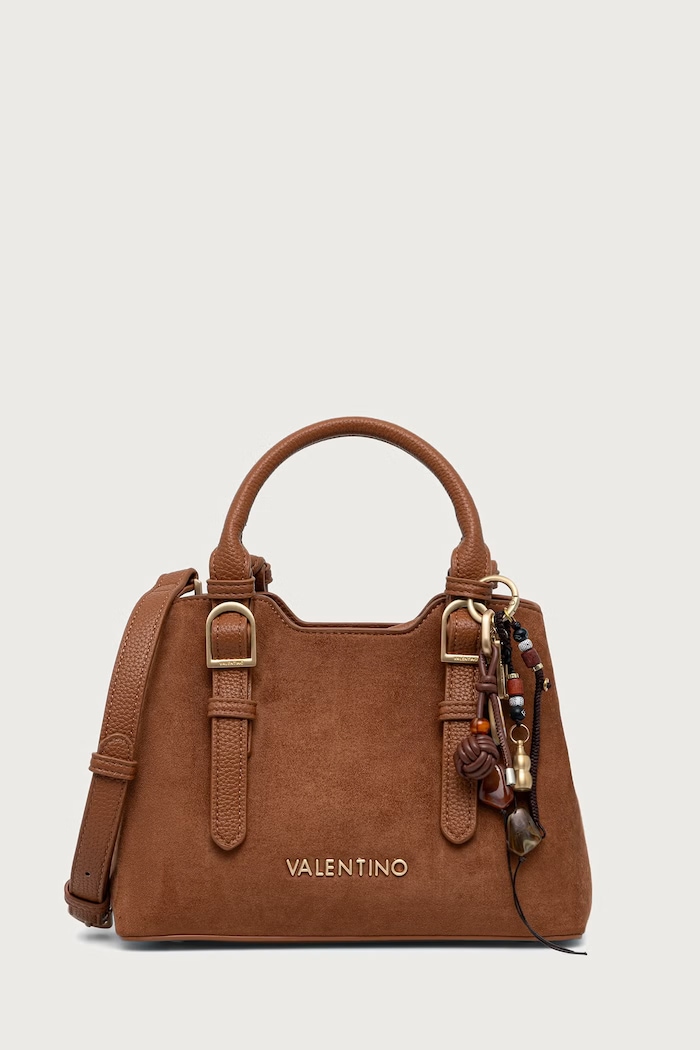 Valentino Bags Torebka crossbody damska z imitacji zamszu WINNIE WINTER brązowy VBSABH04