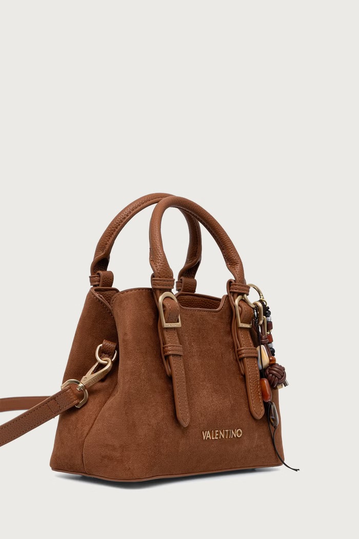 Valentino Bags Torebka crossbody damska z imitacji zamszu WINNIE WINTER VBSABH04 brązowy AW26