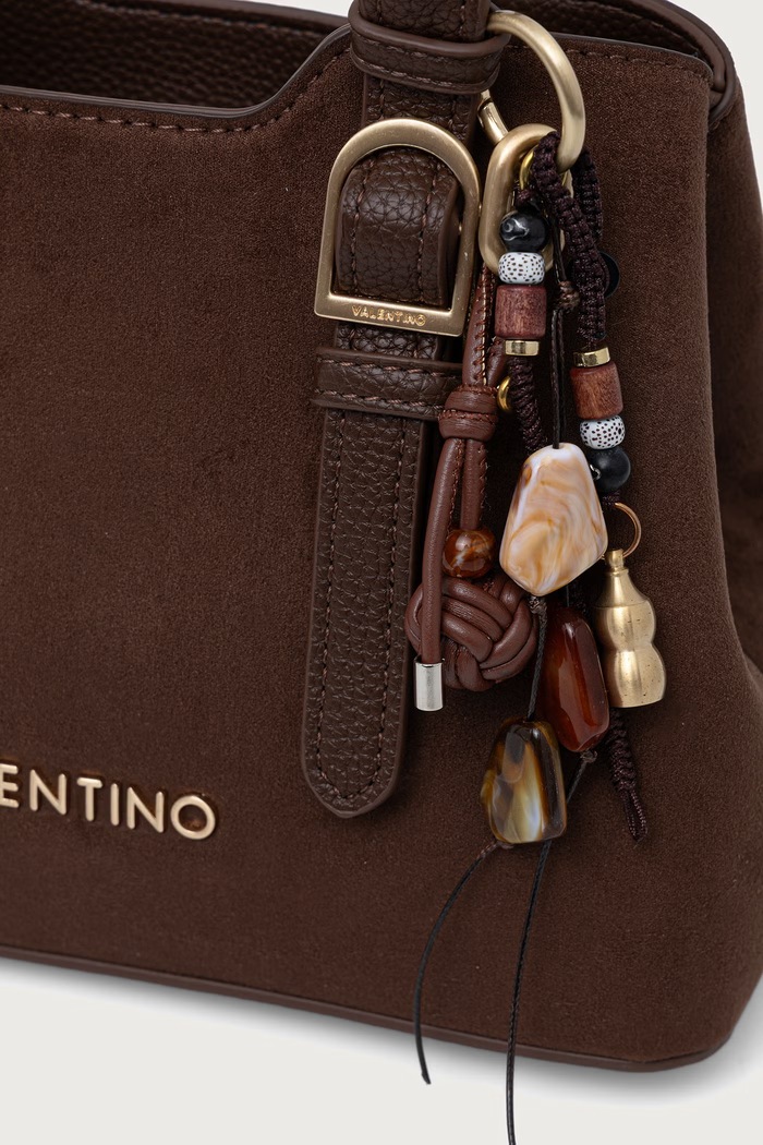Torebka crossbody damska z imitacji zamszu WINNIE WINTER Valentino Bags VBSABH04 brązowy